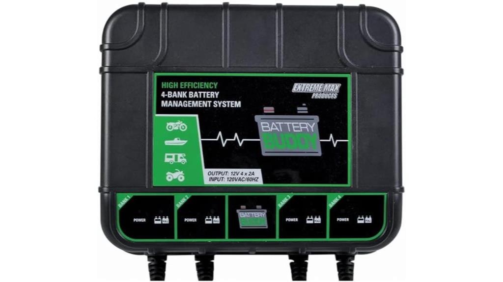 4 bank battery charger maintainer