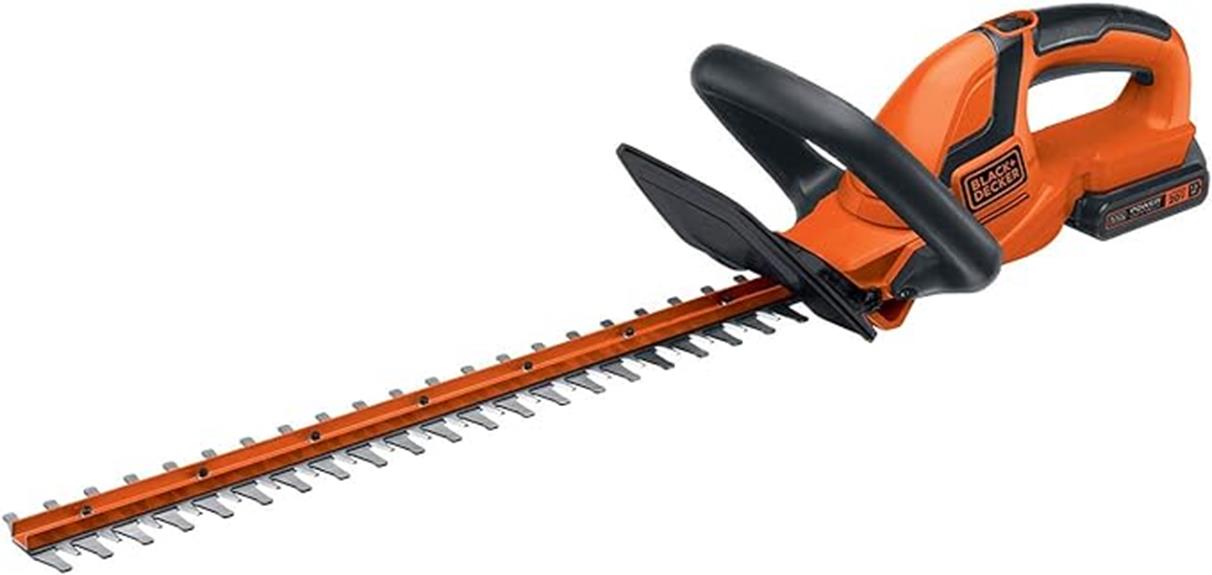 black decker cordless hedge trimmer