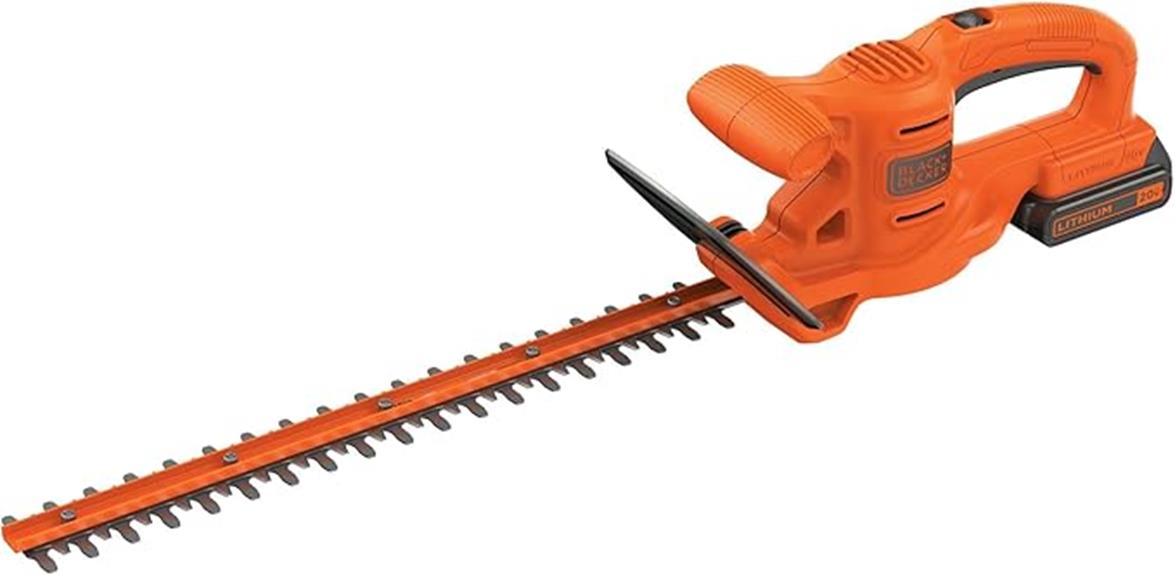 black decker hedge trimmer 20v