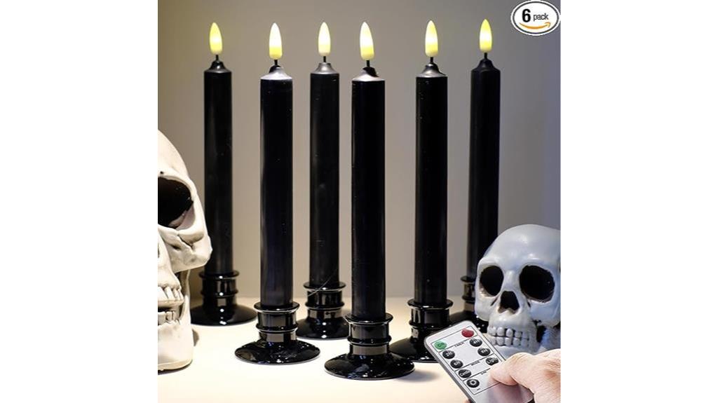 flameless black wax candles