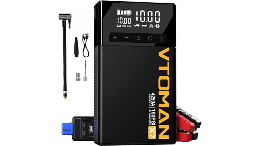 portable jump starter compressor