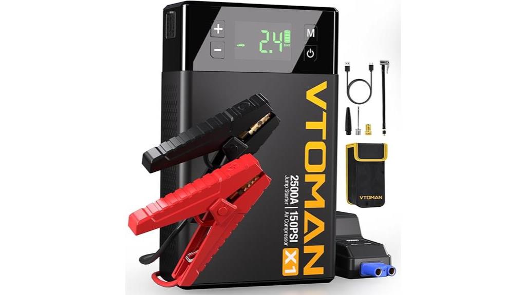 portable jump starter compressor