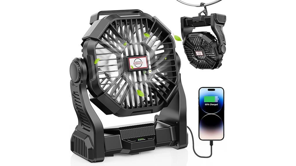 portable led lantern fan