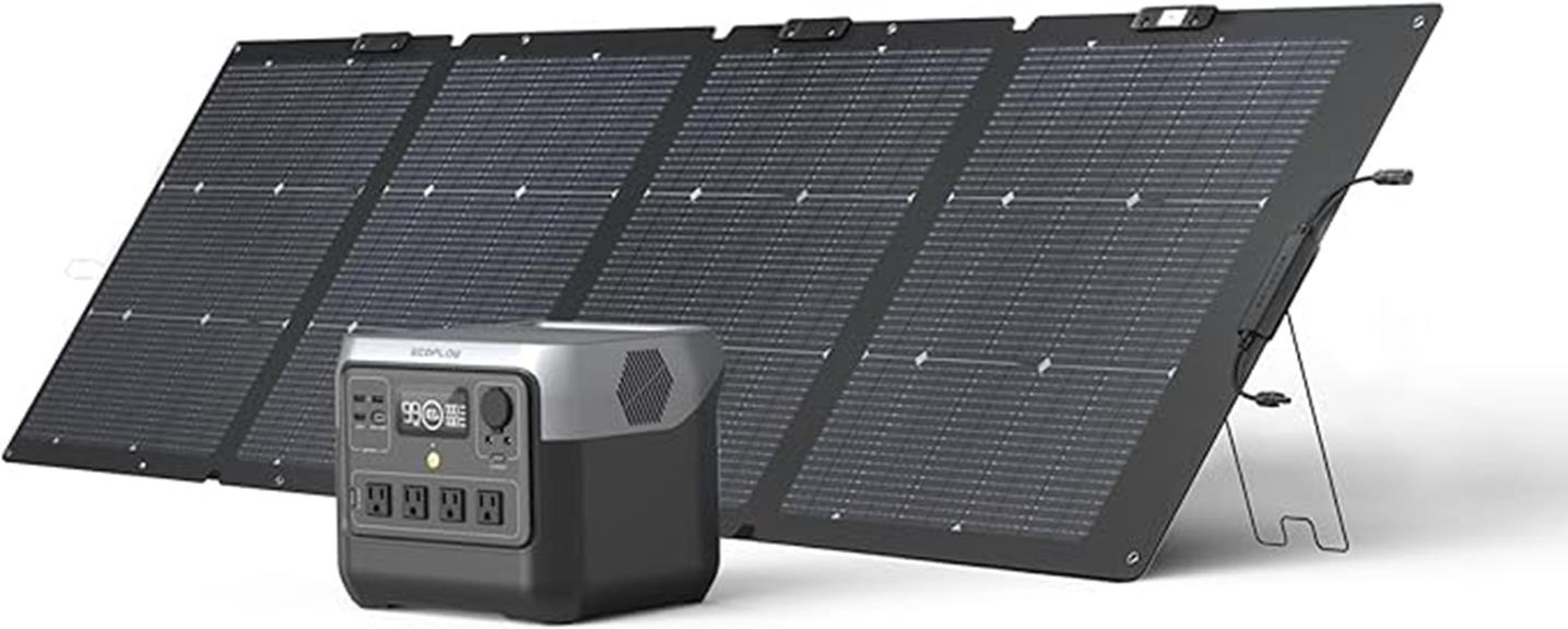 solar generator with panel