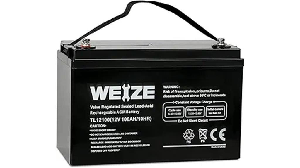 weize 12v 100ah battery