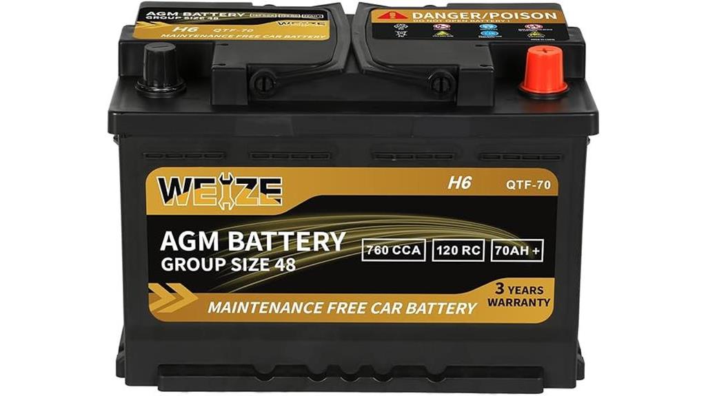 weize platinum agm battery