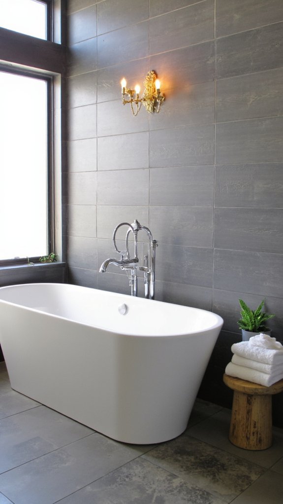 antique brass in bathrooms