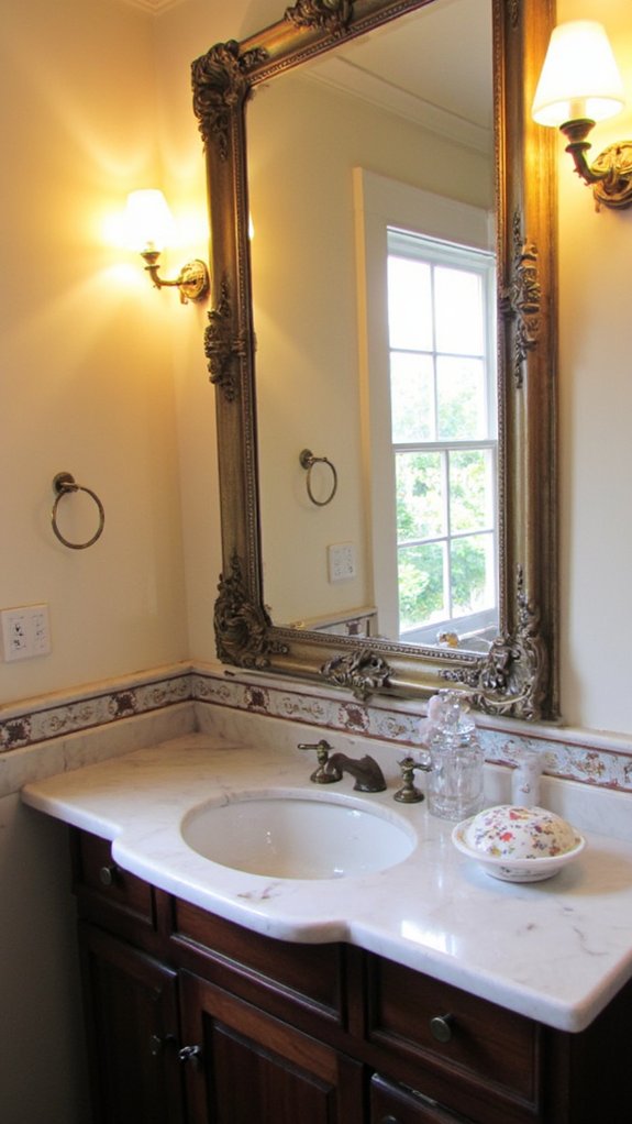 antique lighting adds charm