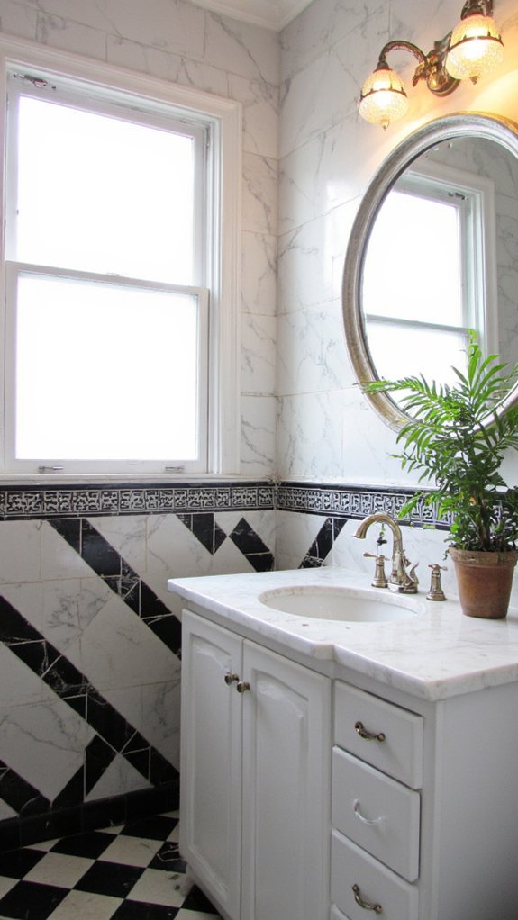 art deco bathroom transformation
