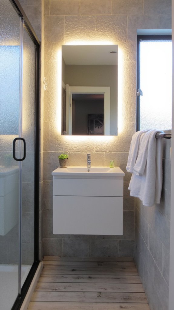 backlit mirrors enhance sophistication