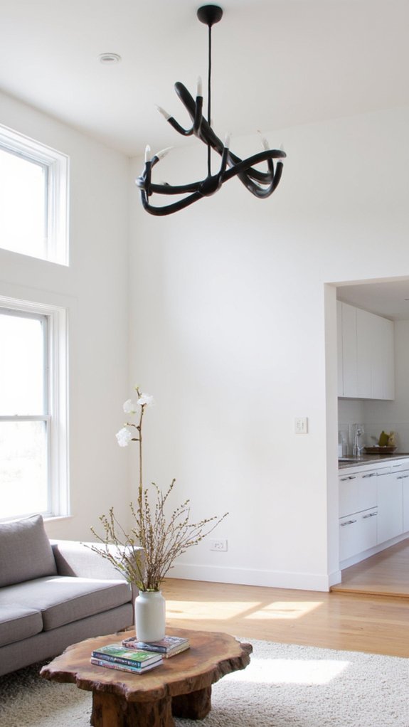 bold fixtures enhance minimalism