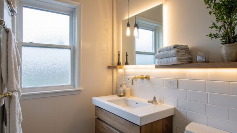 brighten small bathroom spaces