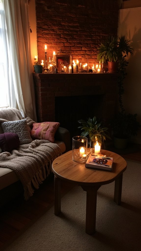 candlelight creates cozy ambiance