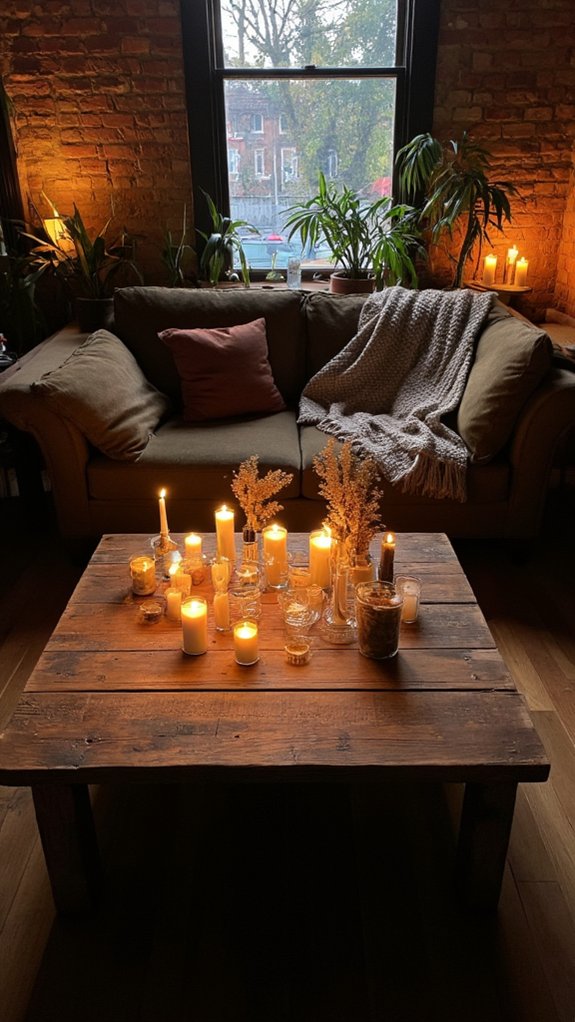candles for cozy ambiance