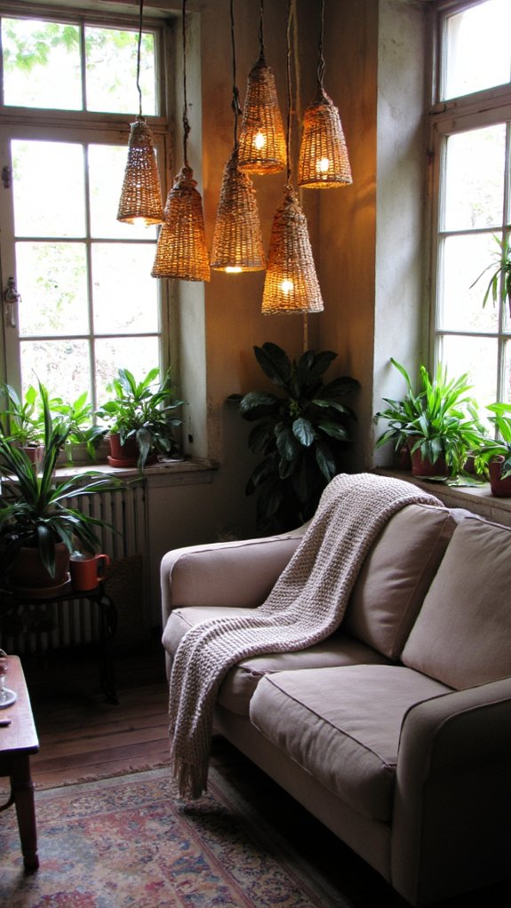 charming natural hanging lights