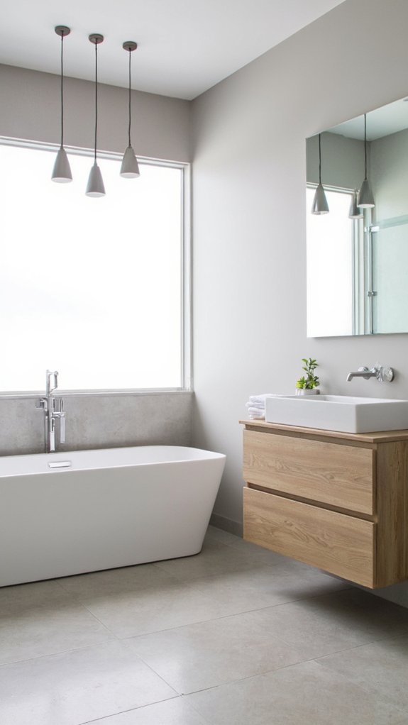 chic modern bathroom lighting