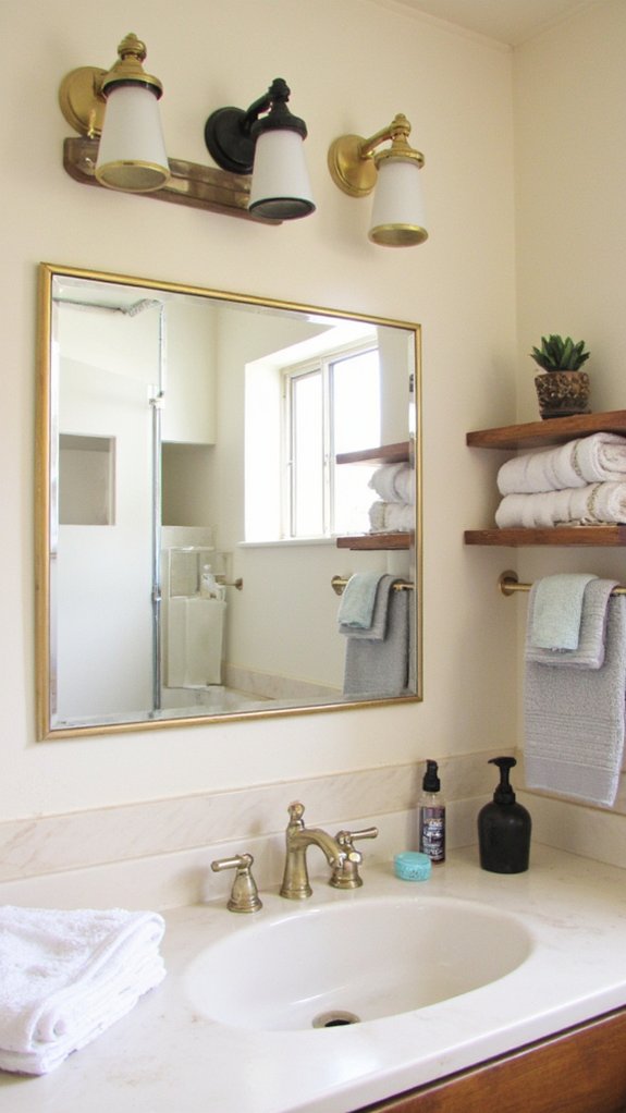 choosing bathroom light finishes