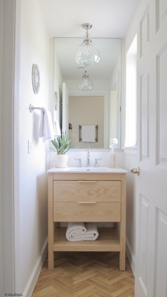 clear glass fixtures enhance space