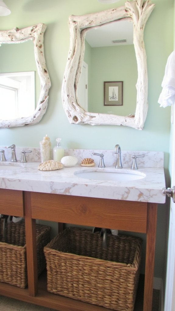 coastal retreat bathroom mirrors