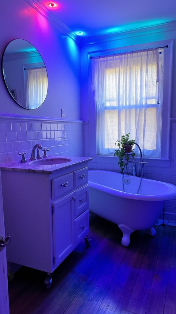 colored lighting creates ambiance