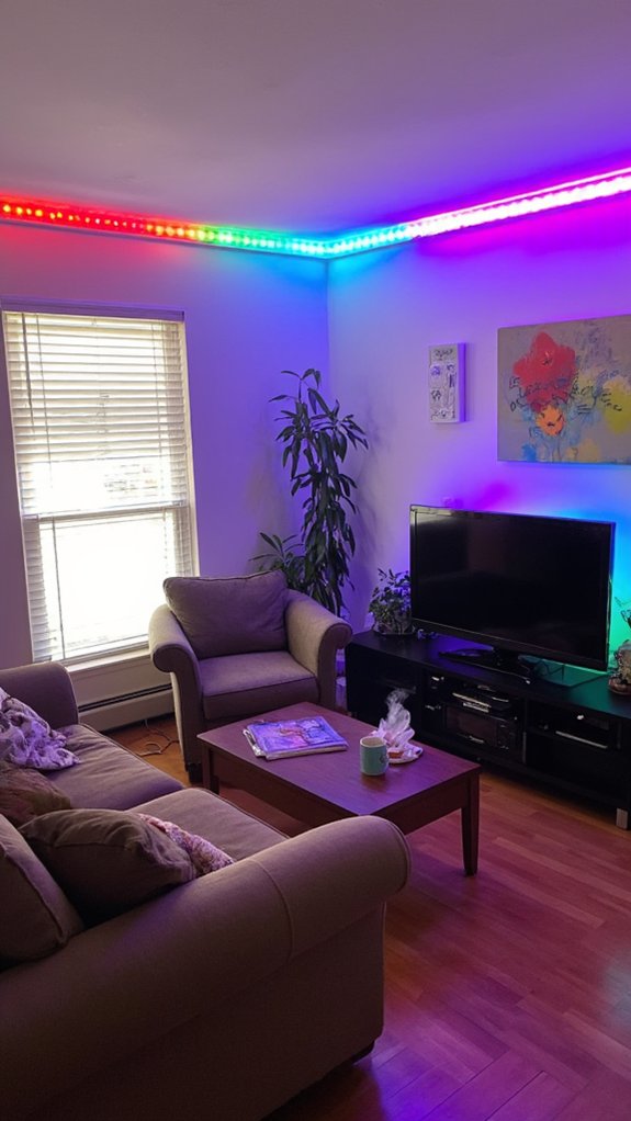 colorful led strip ambiance