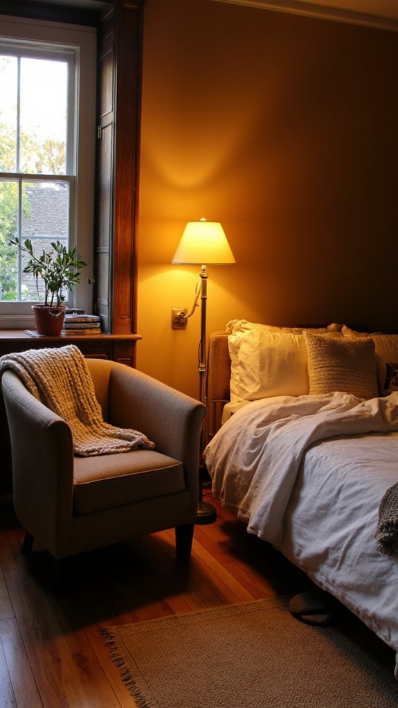 cozy ambiance with floor lamps