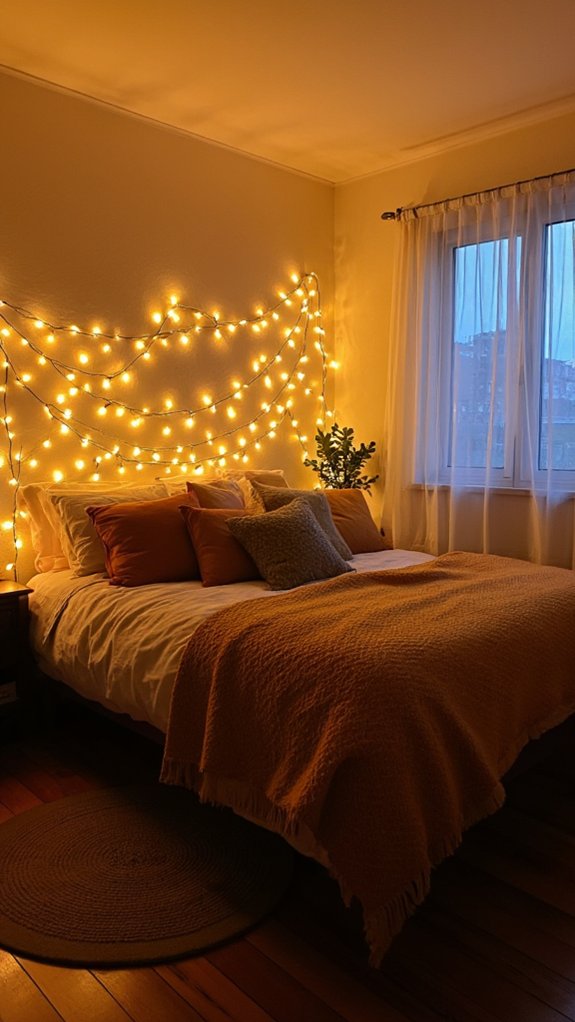 cozy ambiance with string lights