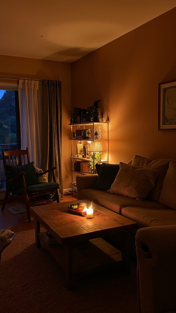 cozy atmosphere through lighting
