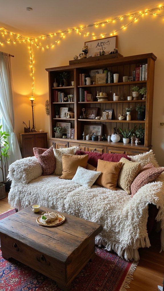 cozy atmosphere with lights