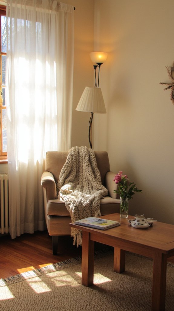 cozy atmosphere with soft lighting