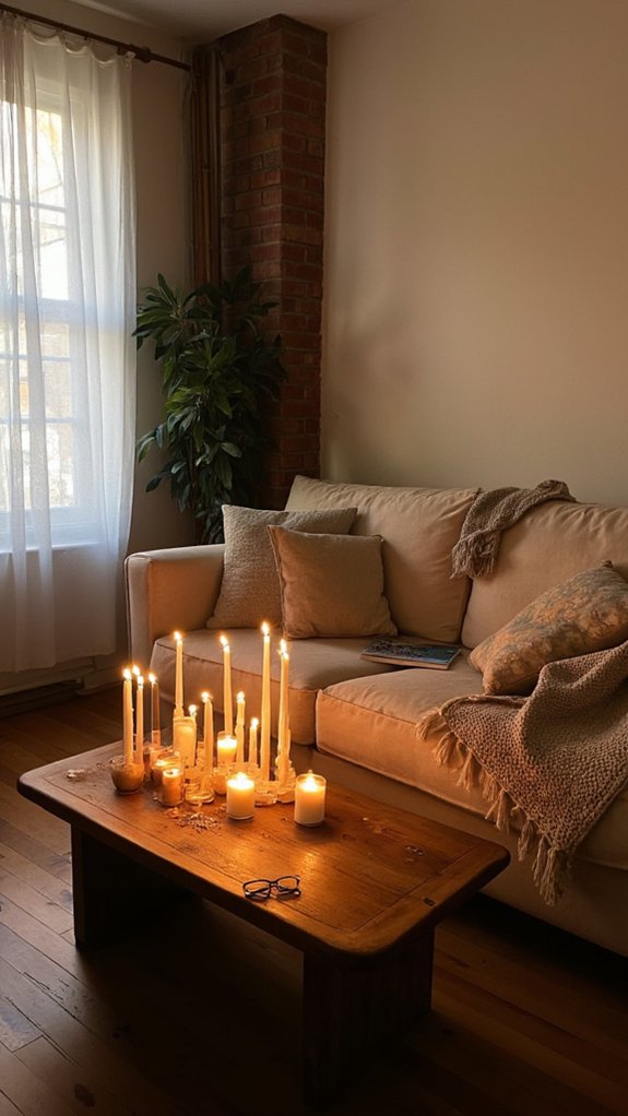 cozy candlelit home ambiance
