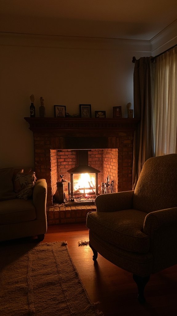cozy fireplace warmth and light