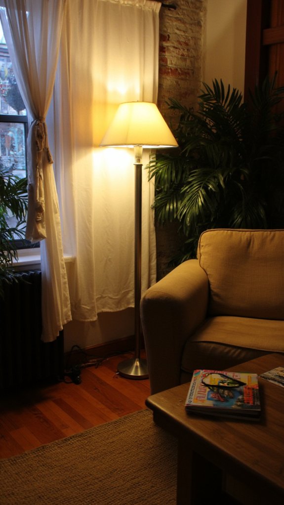 cozy illuminated corner decor