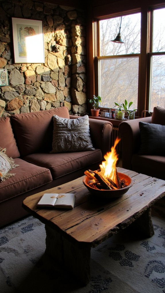 cozy inviting tabletop fireplaces
