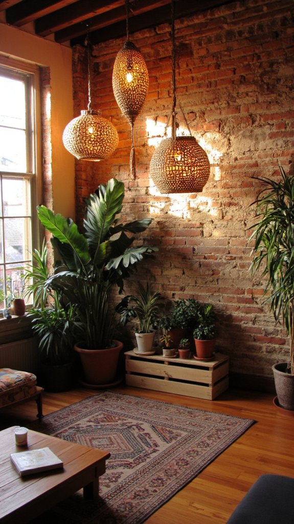 cozy nature inspired lighting decor