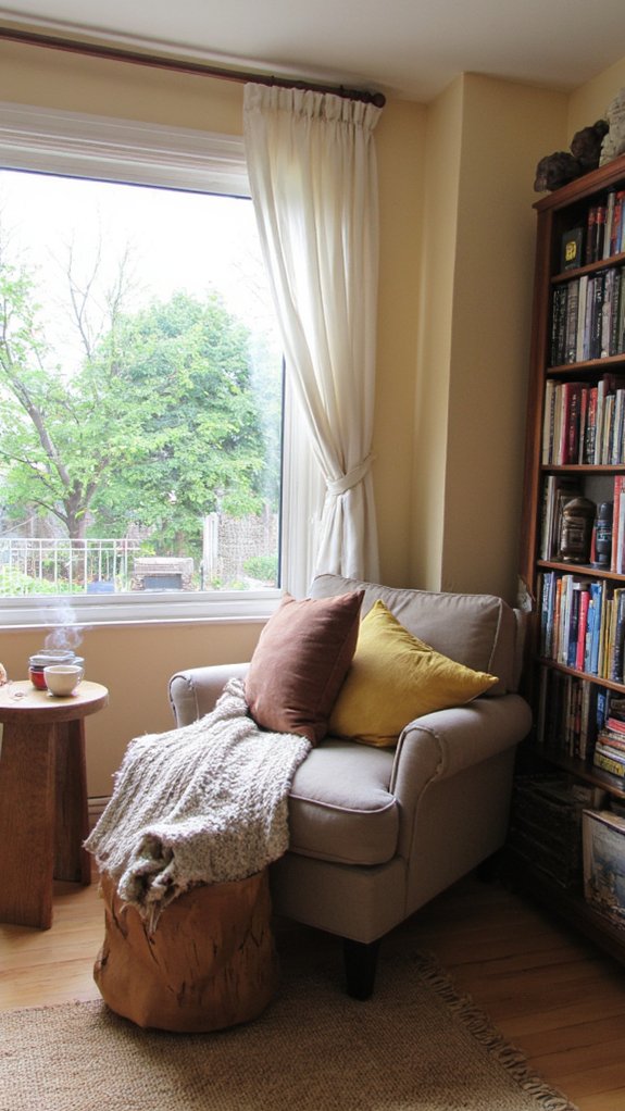 cozy reading corner nook