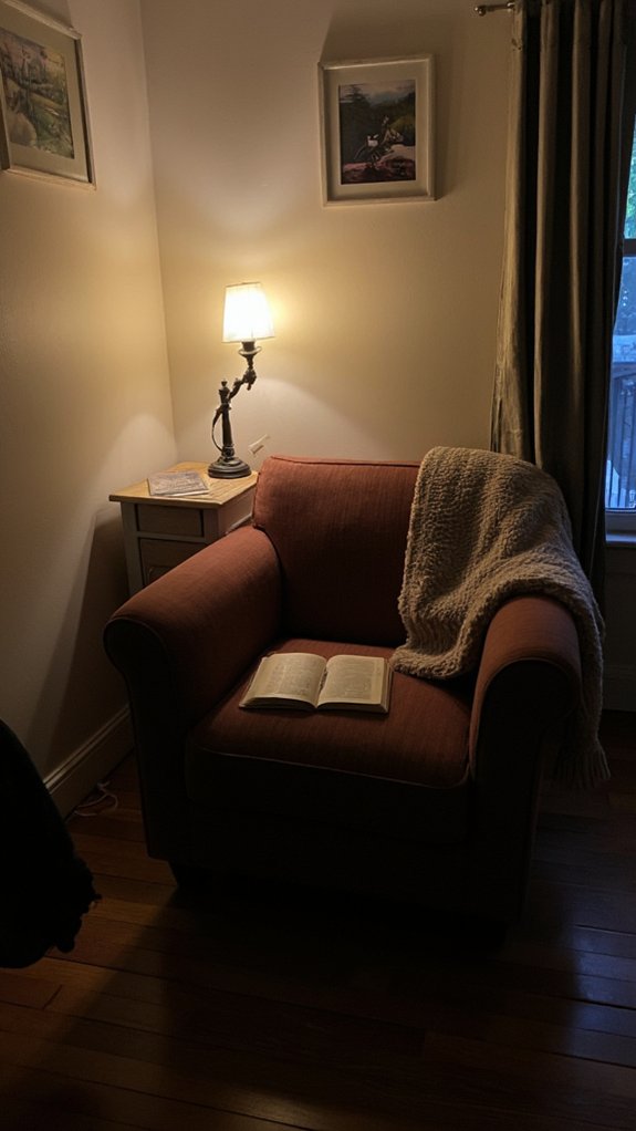 cozy reading nook lighting