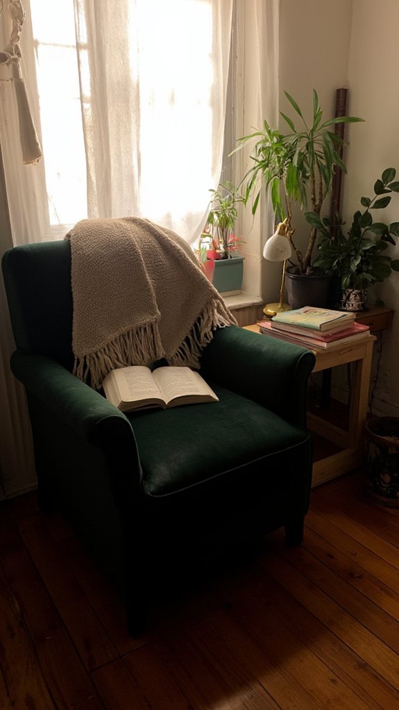 cozy reading nook lighting