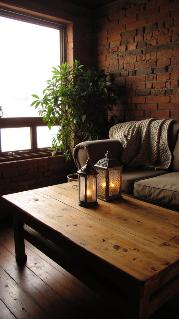 cozy retreat with lanterns