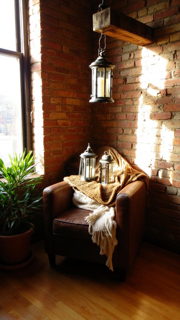 cozy rustic lantern ambiance