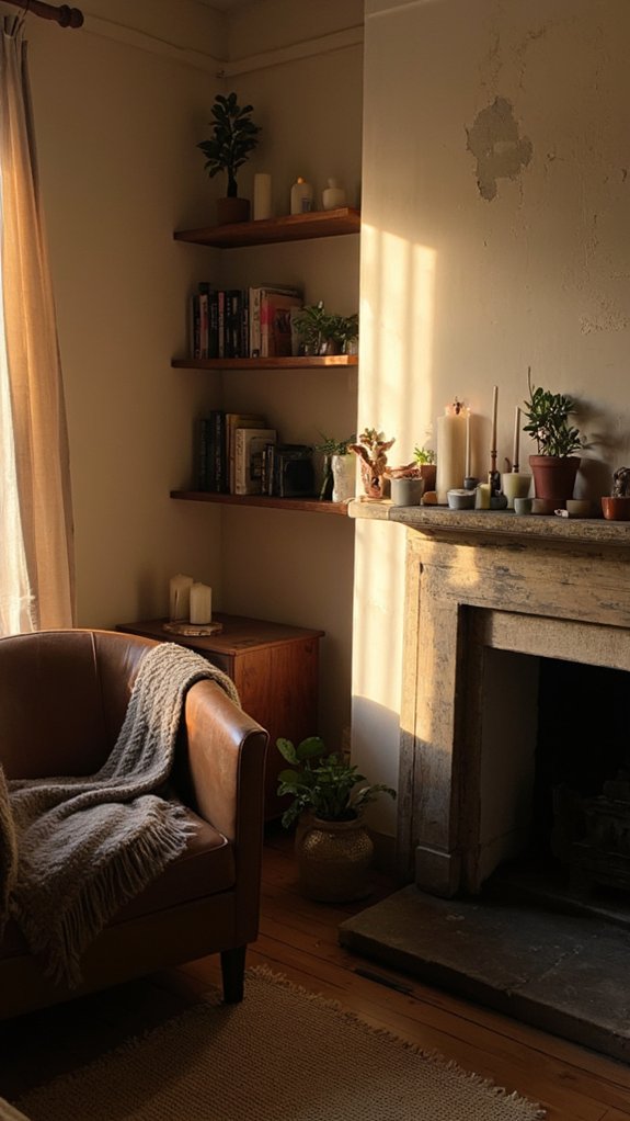 cozy scented candle ambiance