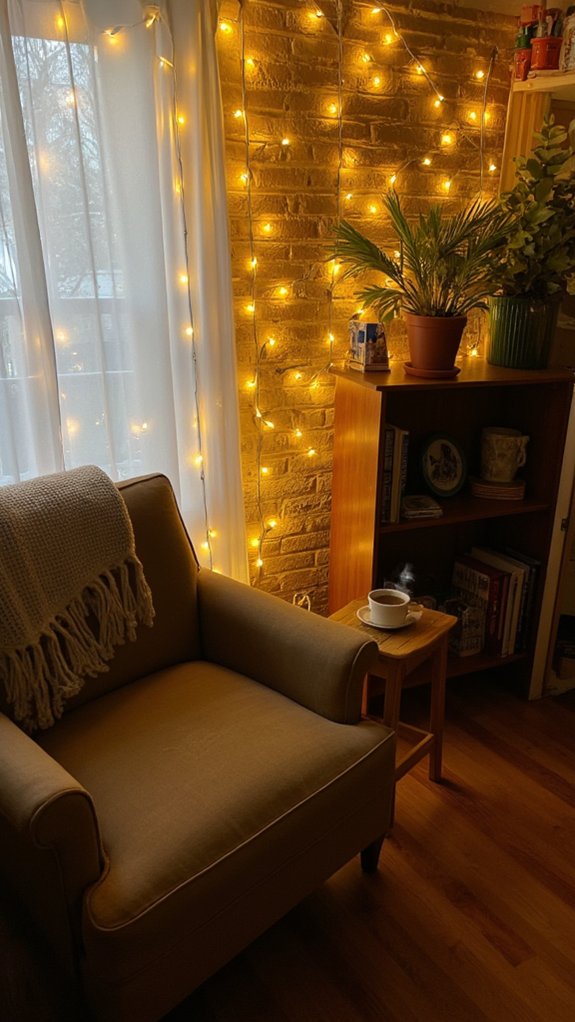 cozy string light ambiance