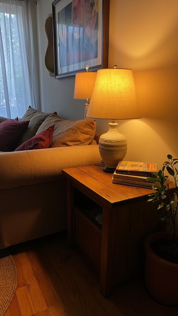 cozy table lamp ambiance