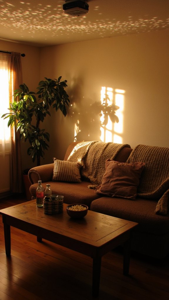 cozy theater movie ambiance