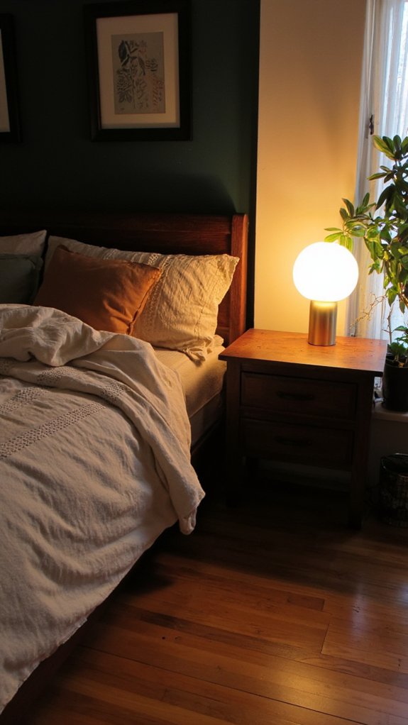 cozy warm bedside lighting
