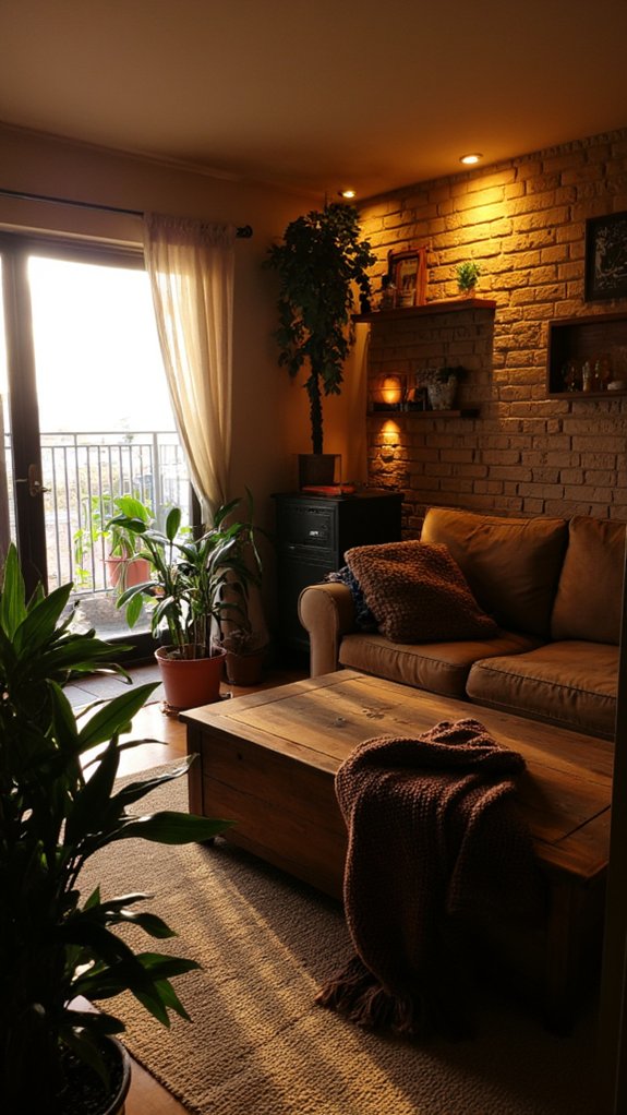 cozy warm living room ambiance