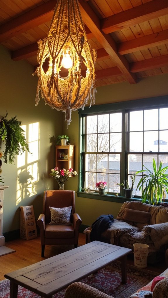 craft macram light fixture