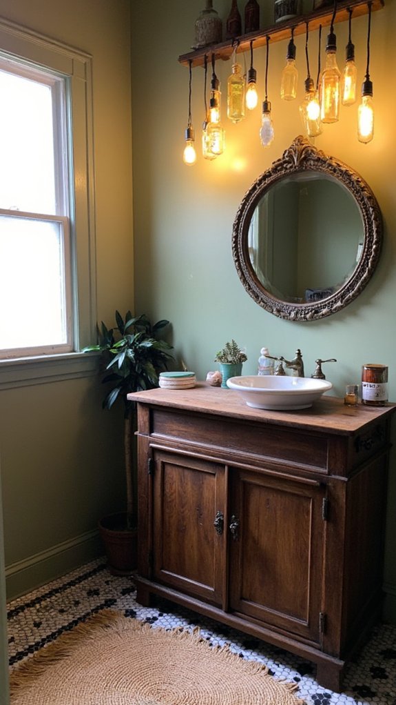 creative diy vanity lighting