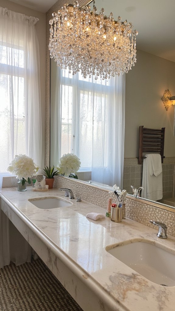 crystal adorned bathroom elegance