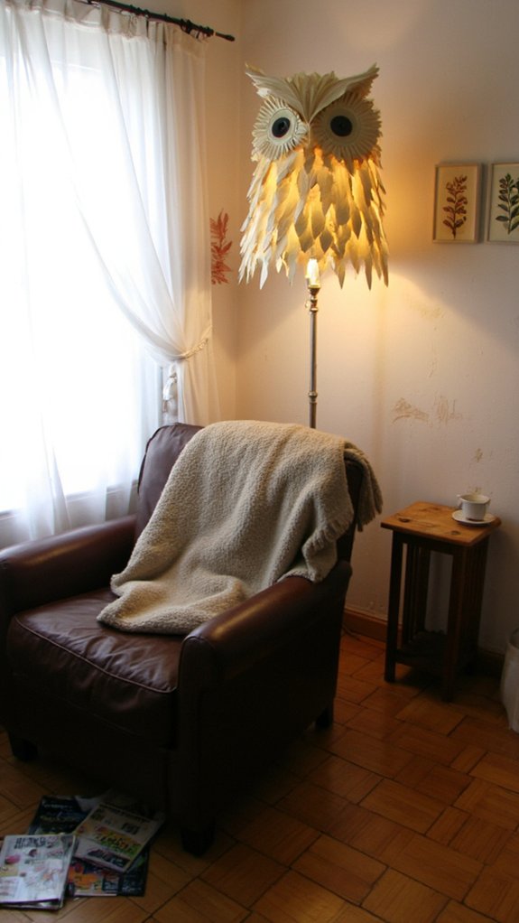 diy cheerful fox lampshade